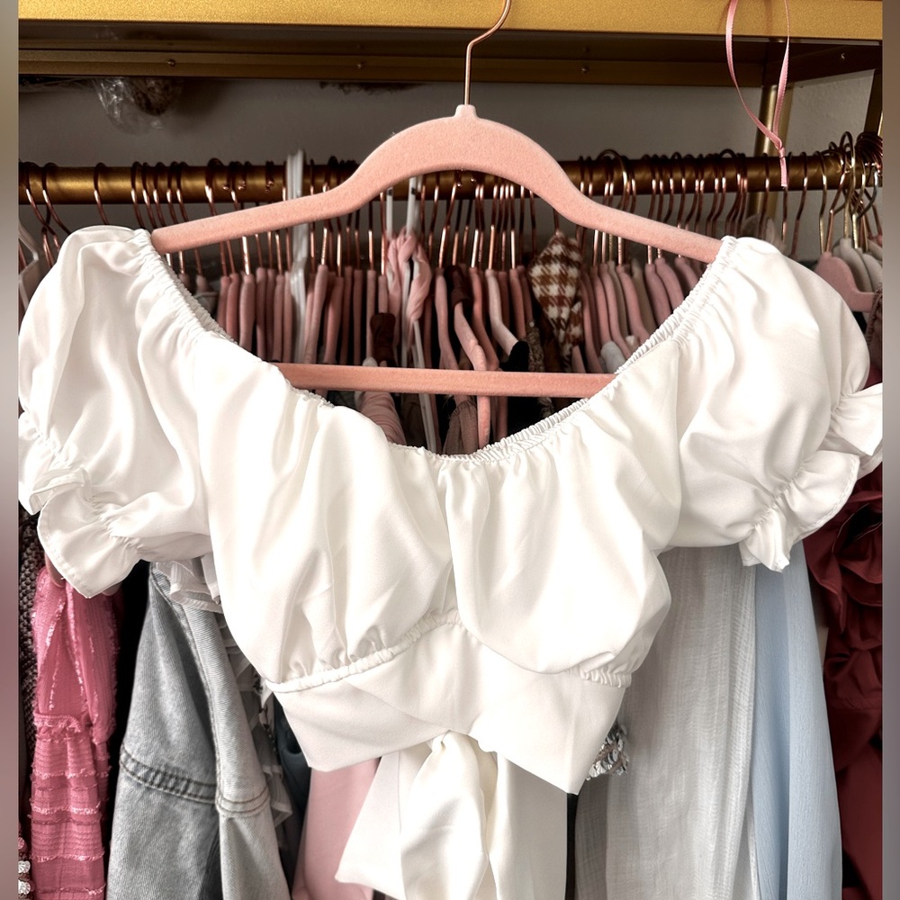 White crop top